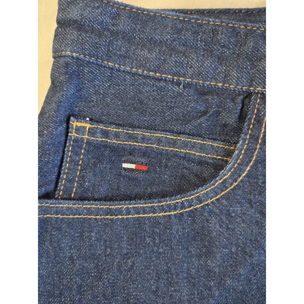 Tommy Hilfiger Womens High Rise‎ Denim Shorts Dark Wash Button Fly NWT 31 - Picture 3 of 10
